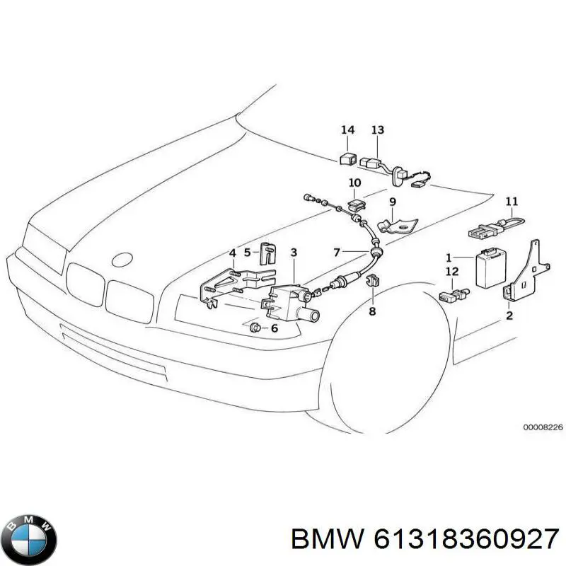  BMW 61318360927 ціна, від 8.47 USD