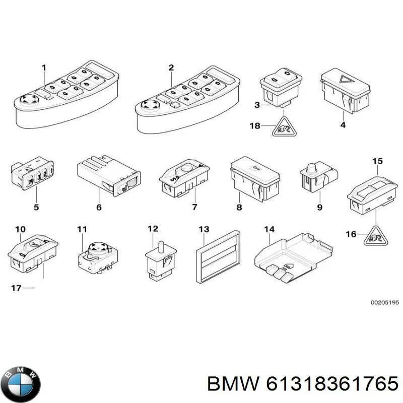  BMW 61318361765 ціна, від 14.67 USD