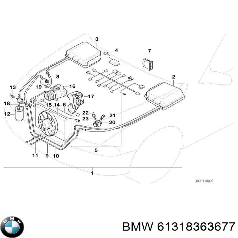 Датчик включення вентилятора 61318363677 BMW