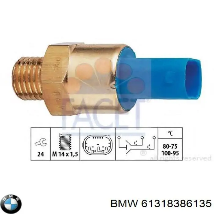 Датчик температури радіатора EPS 1850694 ціна, від 27.11 USD