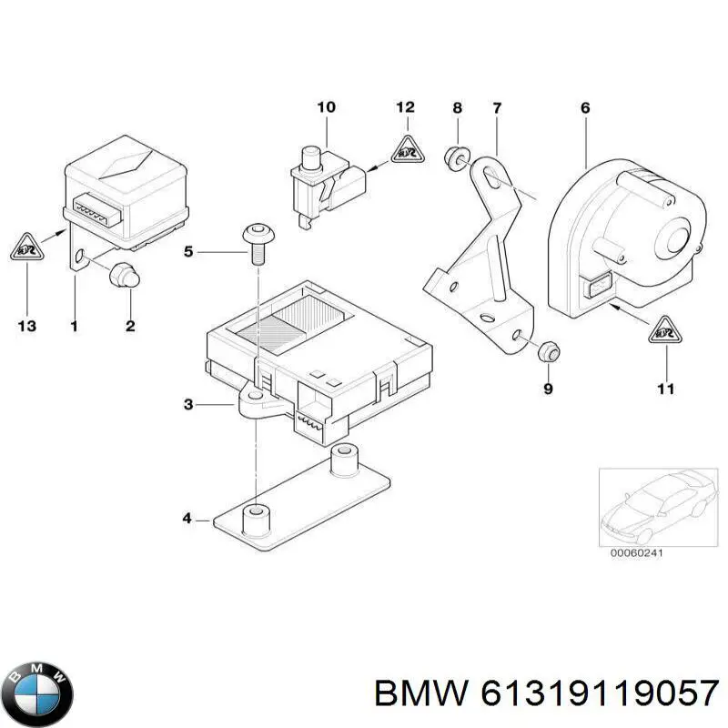 Перемикач керування люком BMW 61319119057 ціна, від 71.50 USD
