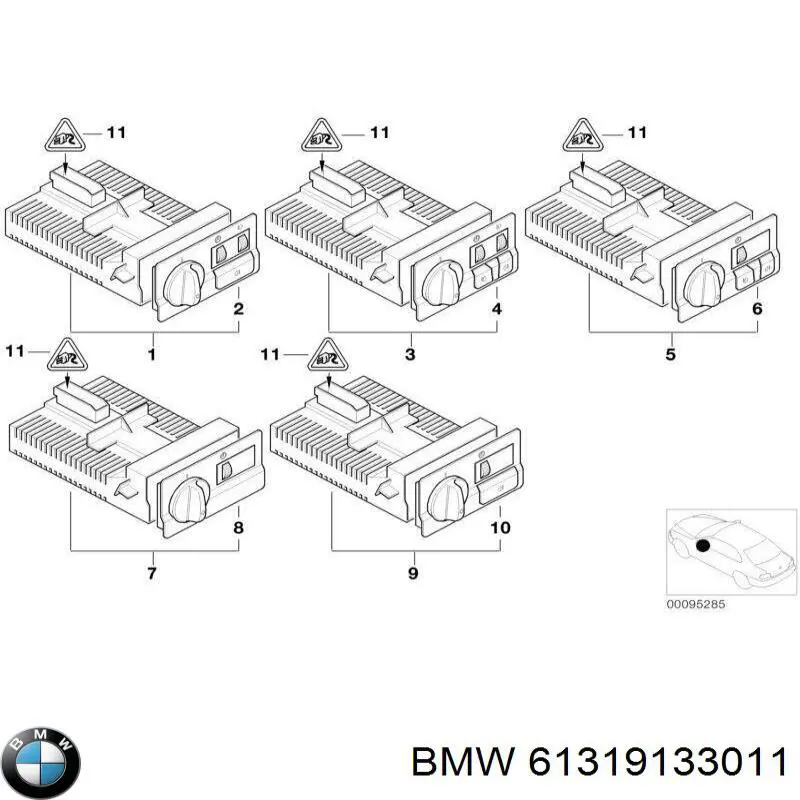 Купити 61316901428 BMW Перемикач світла фар, на "торпеді"