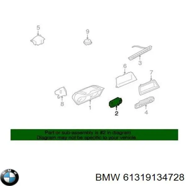 Купити 61319134728 BMW Перемикач світла фар, на "торпеді"