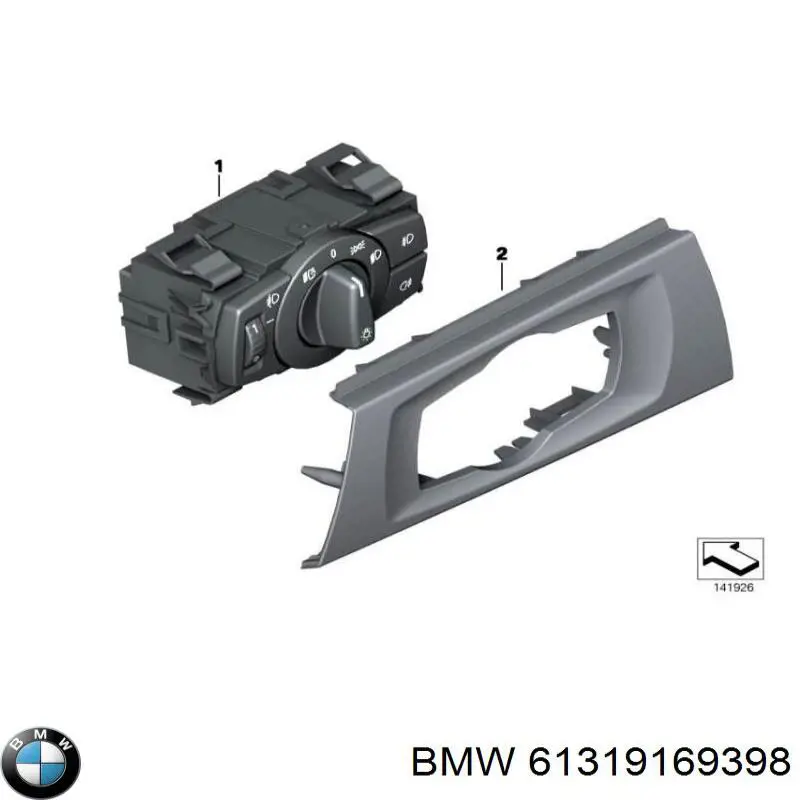 9169398 BMW Перемикачі електричні (перемикач світла центральний)