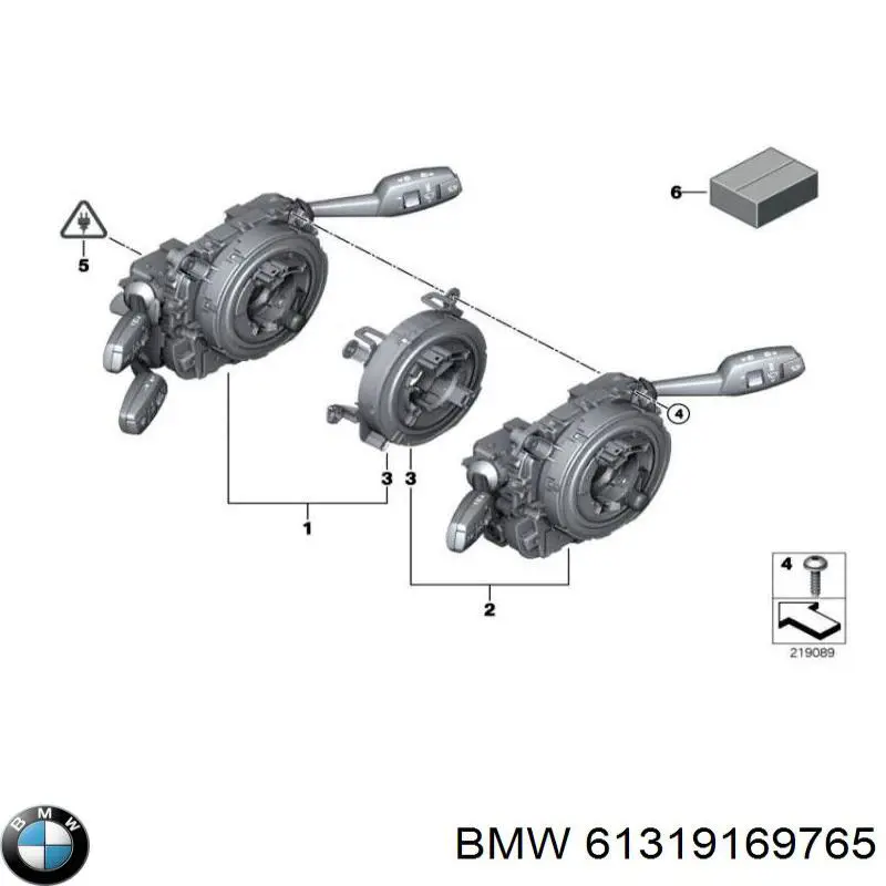 Кільце контактне, шлейф руля 61319169765 BMW