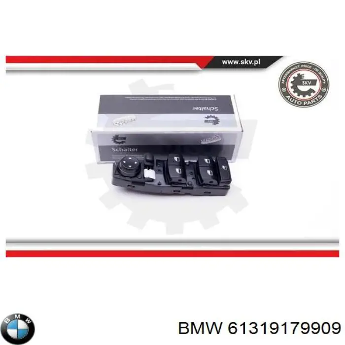 Центральна кнопка підйомника стекол на BMW 5 (F10)