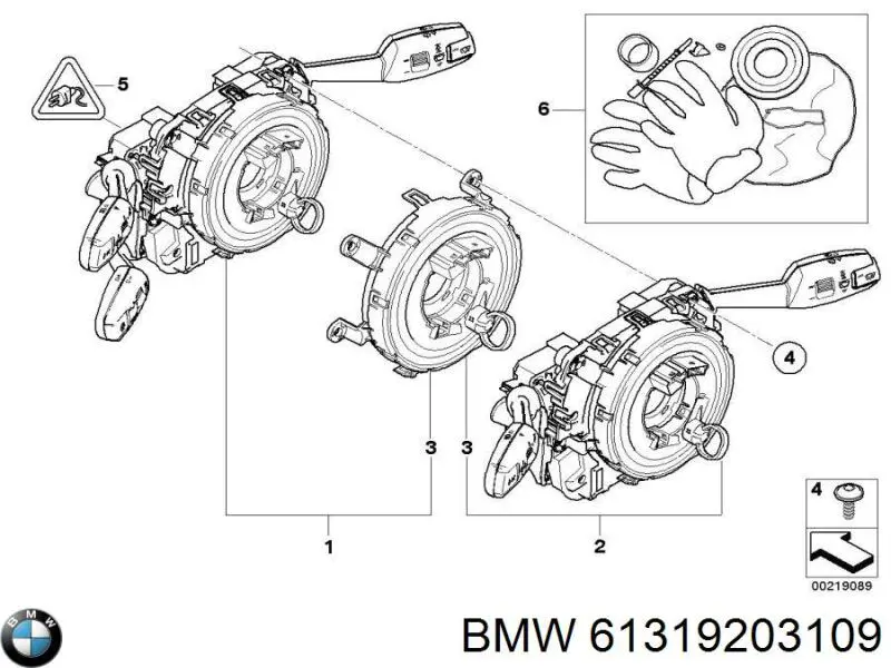 Купити 61319203109 BMW Перемикач підрульовий, центральна частина