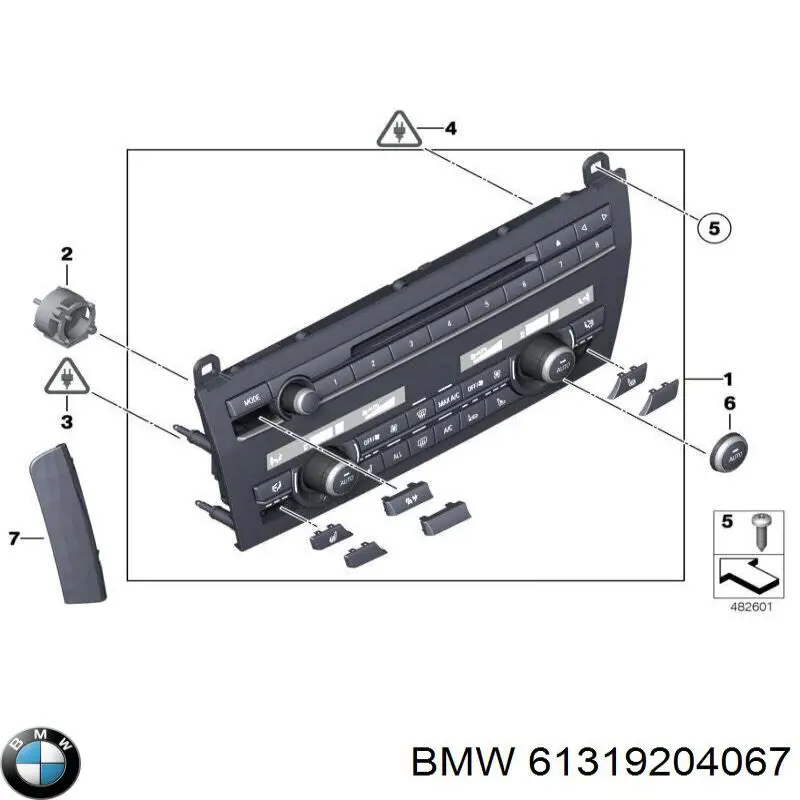 Купити 61319204067 BMW Перемикач світла фар, на "торпеді"