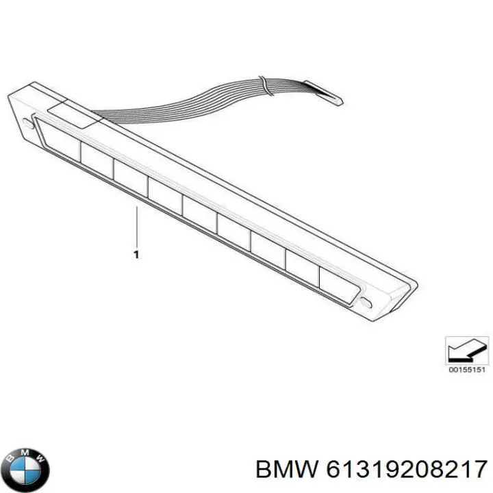 61319208217 BMW Блок кнопок центральної консолі