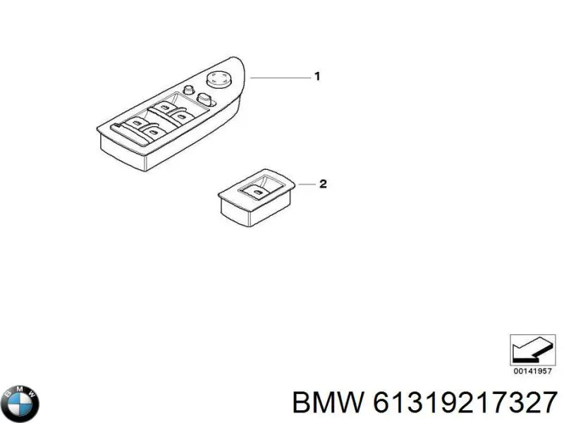 Кнопковий блок керування склопідіймачами передній лівий BMW 61319217327 ціна, від 216.48 USD