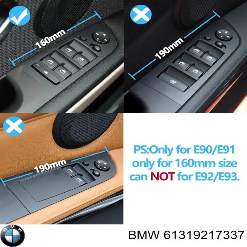 61319217337 BMW Кнопки переднього лівого склопід'ємника