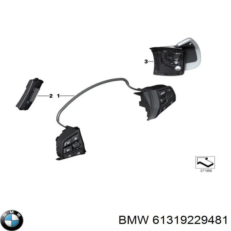 Блок кнопкових перемикачів кермового колеса BMW 61319229481 ціна, від 81.83 USD