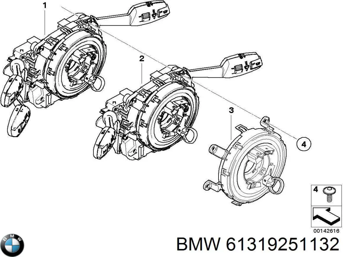 Перемикач підрульовий, центральна частина BMW 61319251132 ціна, від 126.69 USD