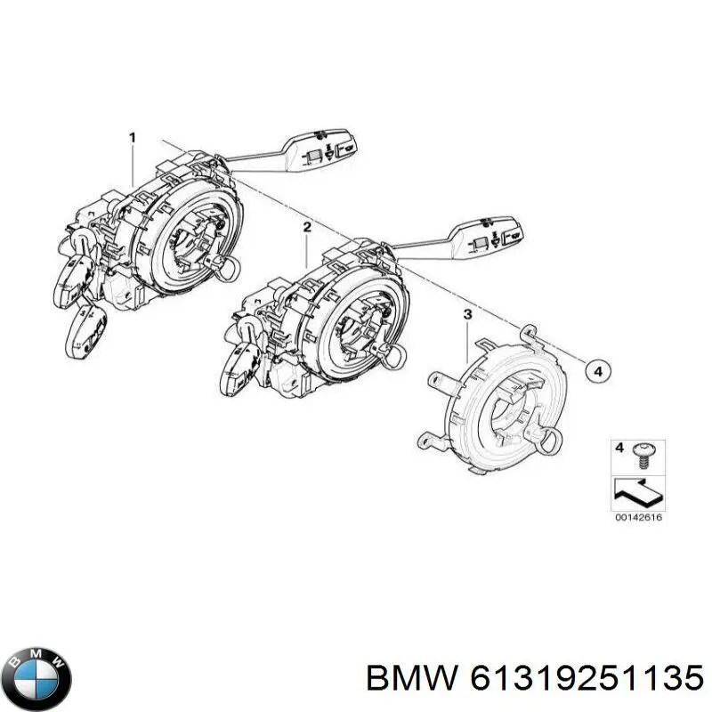 61319251135 BMW Перемикач підрульовий, центральна частина