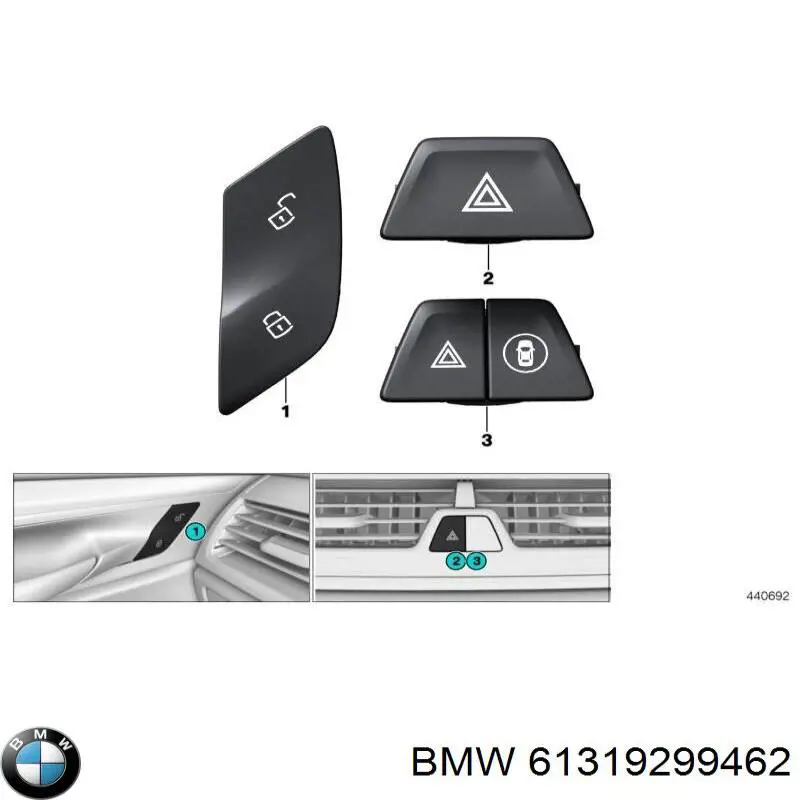  BMW 61319299462 ціна, від 50.68 USD