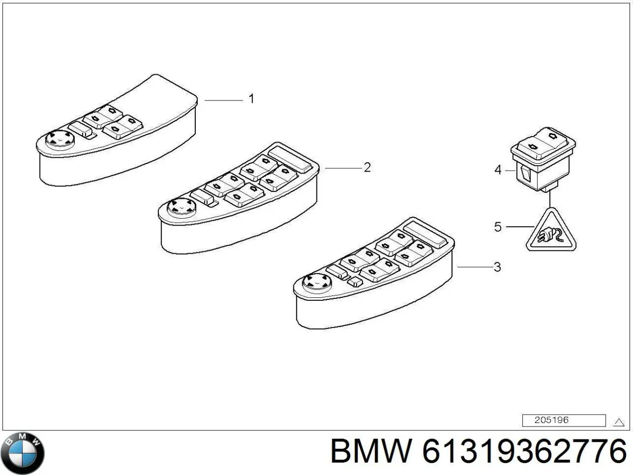 9202945 BMW Блок кнопок центральної консолі