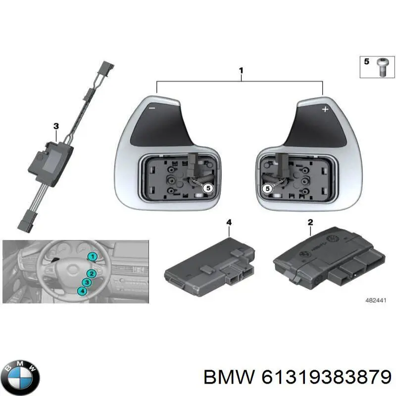 Модуль керування (ЕБУ) підрульових перемикачів 61319383879 BMW