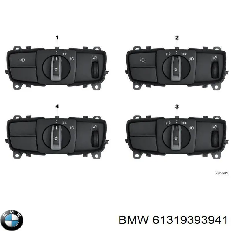 Перемикач світла фар, на "торпеді" 9265297 BMW