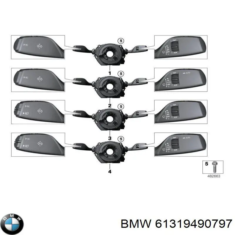 Перемикачі BMW 61315A32CE8 ціна, від 90.01 USD