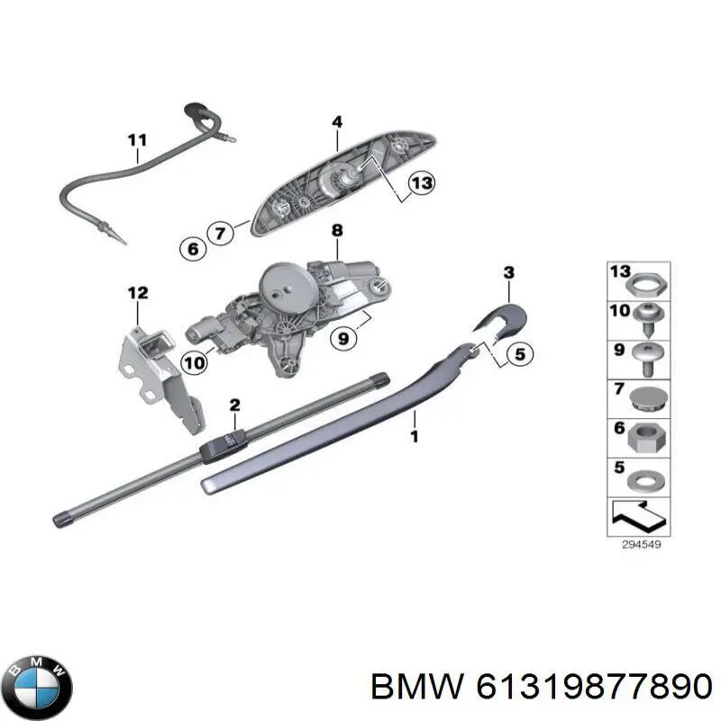 Клавіша електромеханічного гальма стоянки BMW 61319877890 ціна, від 17.13 USD