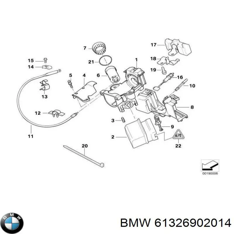 61326902014 BMW Контактна група замка