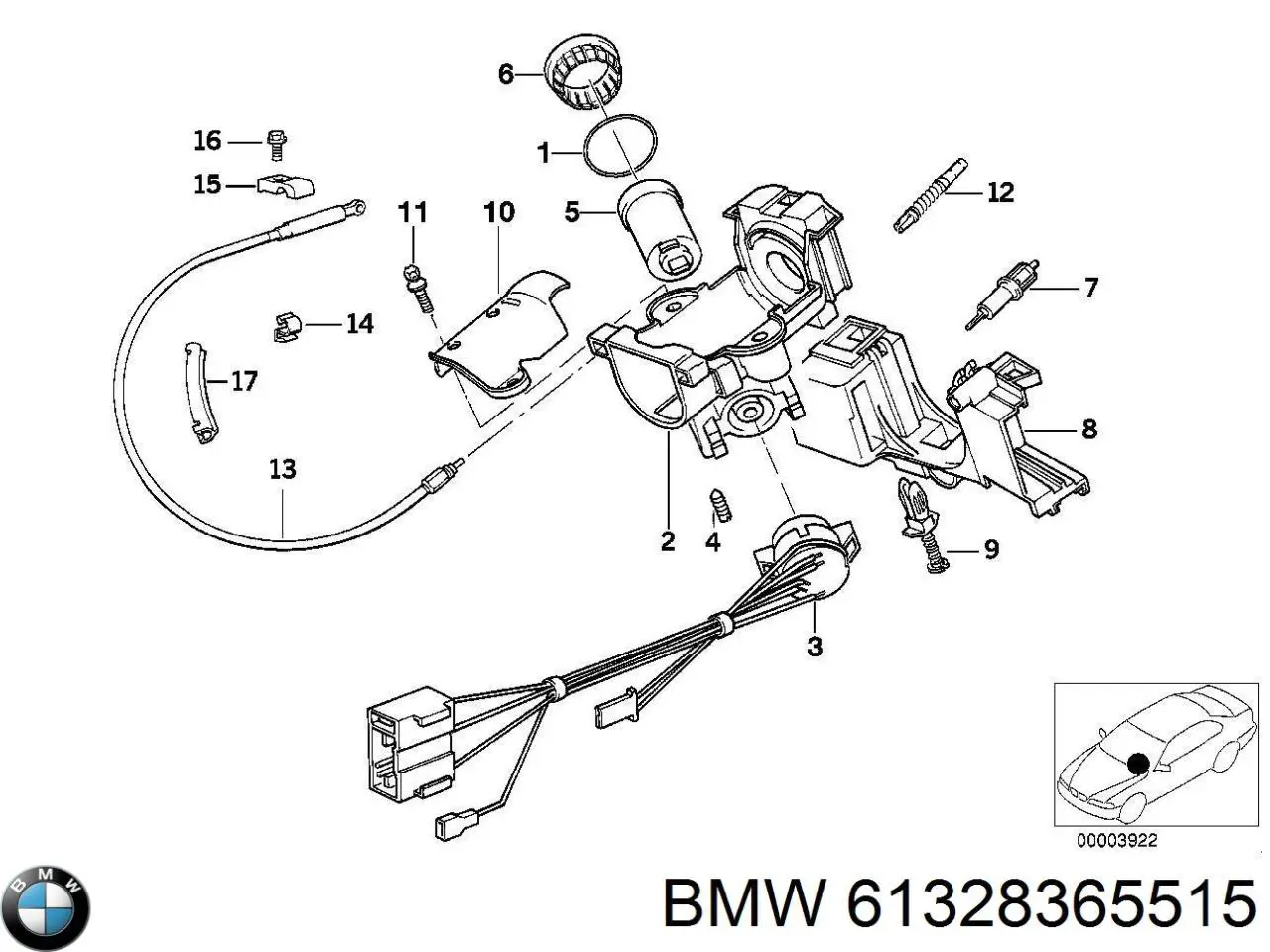 Контакти замку запалювання BMW 61328365515 ціна, від 118.07 USD