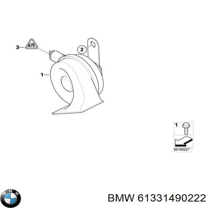 Сигнал звукової, клаксон BMW 61337193996 ціна, від 41.92 USD