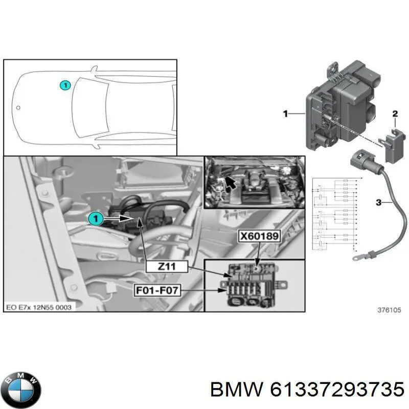 Сигнал звуковий (клаксон) 61337293735 BMW