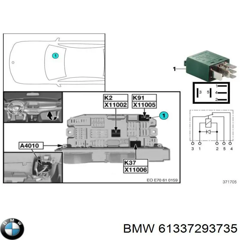 Сигнал низької тональності BMW 61337293735 ціна, від 12.67 USD