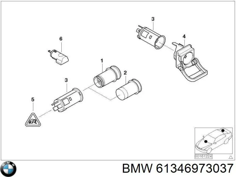 Гніздо-розетка прикурювача на BMW 3 (E46)