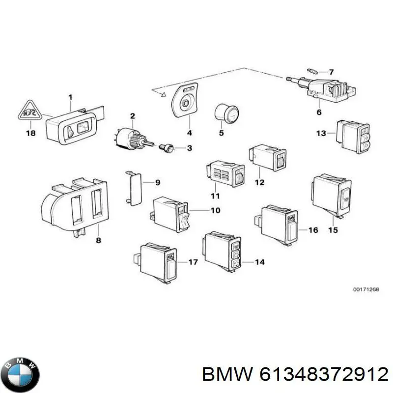 Прикурювач 61348372912 BMW