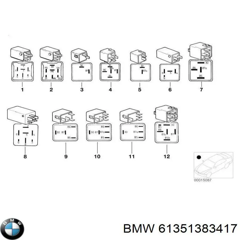Купити 61351383417 BMW Реле фар передніх