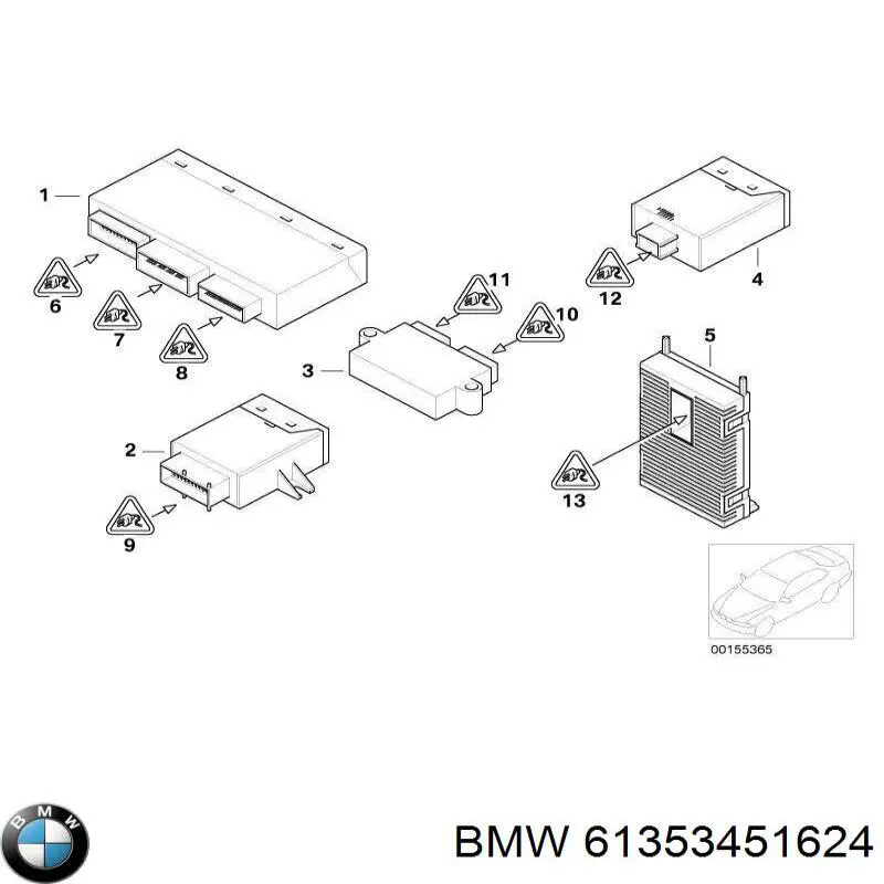 ЕБУ контролю справності ламп BMW 61353451624 ціна, від 101.35 USD