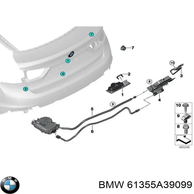 61357422291 BMW Датчик відкриття кришки багажника/задніх дверей (ляди)