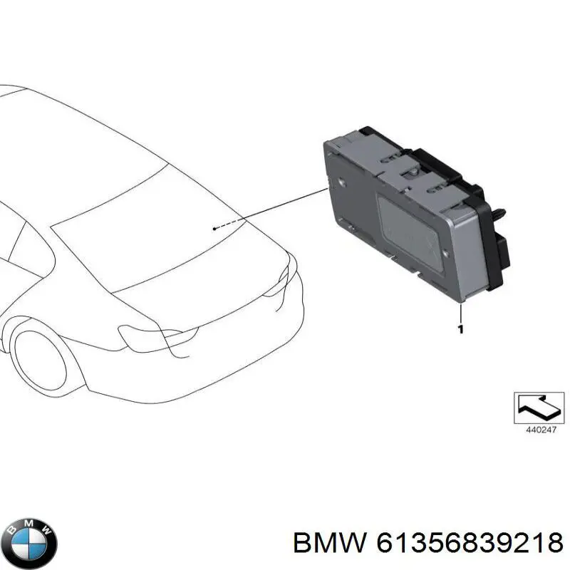 Купити 61356839218 BMW Блок запобіжників задній, салонний