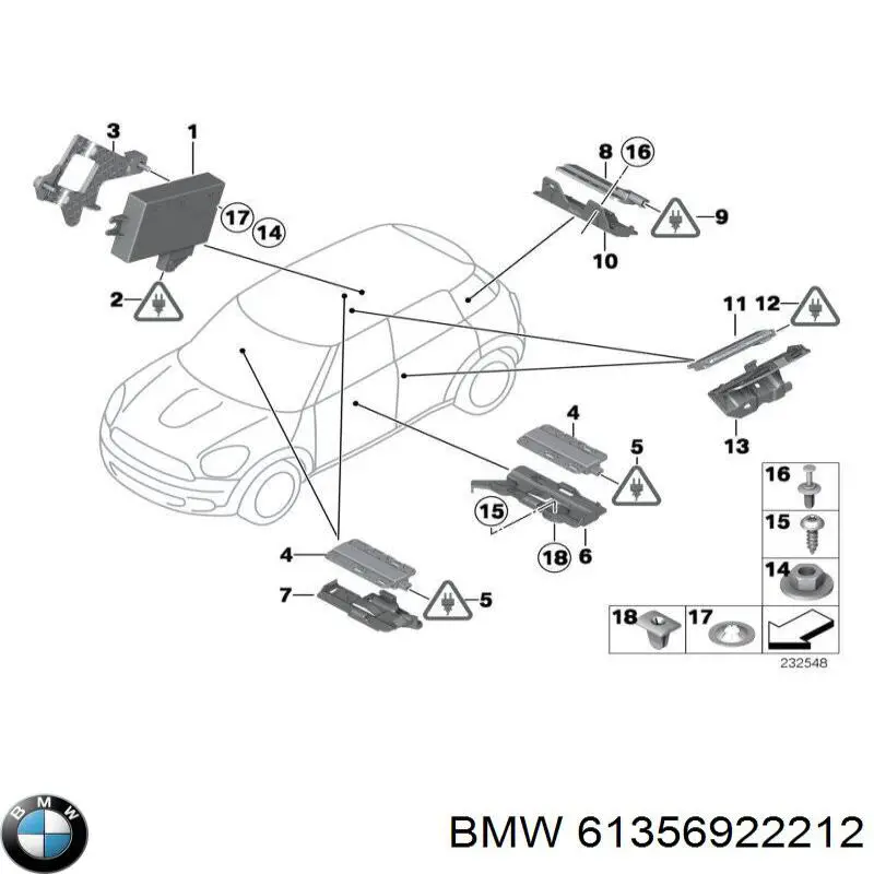 6922212 BMW Антена на дах