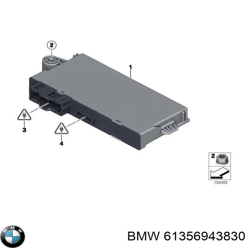 Модуль управління (ЕБУ) іммобілайзера на BMW 5 (E61)