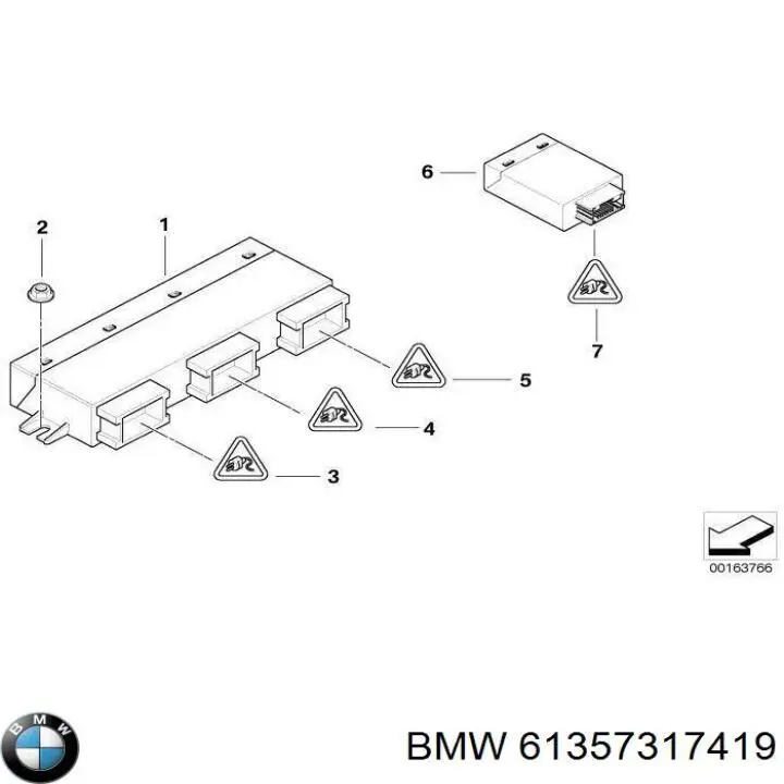 61357317419 BMW модуль керування (ебу відкриття кришки багажника/ двері 3-ї (5-ї))