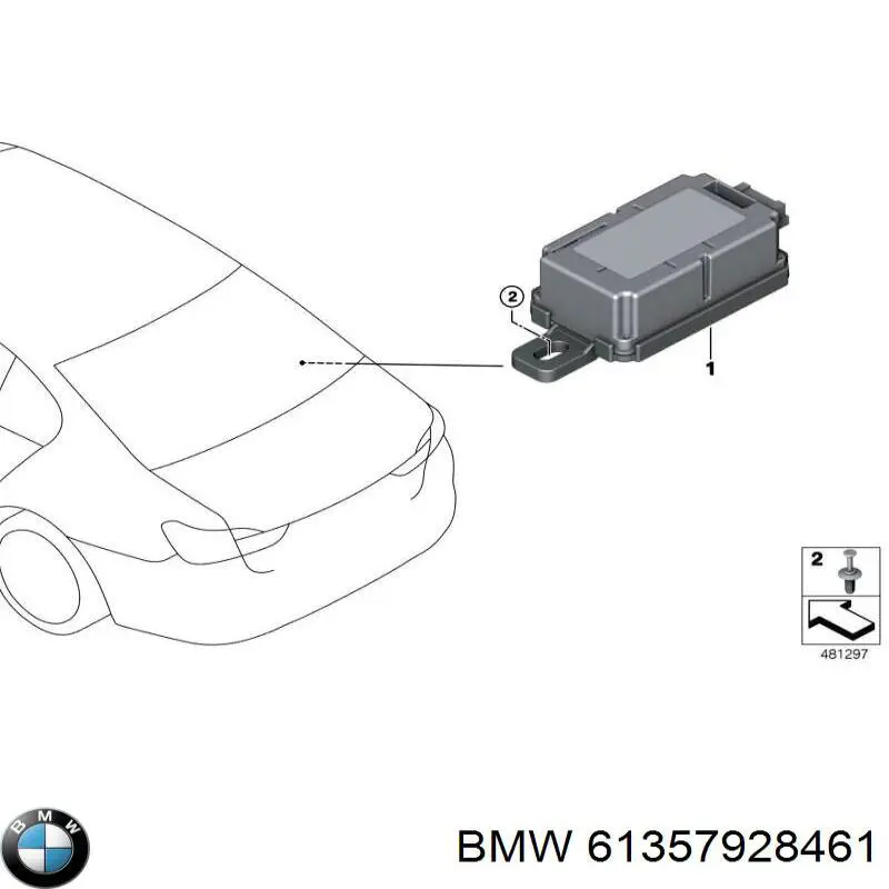 61357928461 BMW Приймач дистанційного керування центр.замком