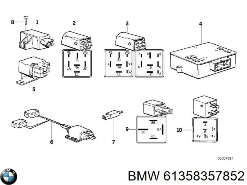  BMW 61358357852 ціна, від 35.65 USD