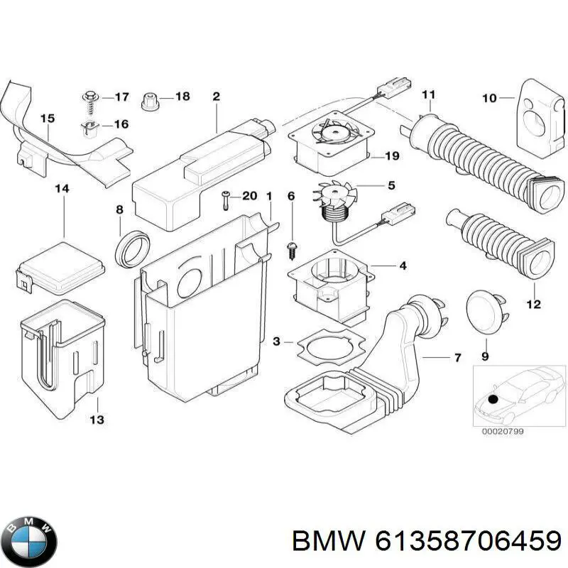  BMW 61358706459 ціна, від 141.50 USD
