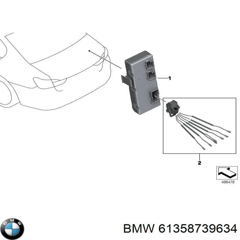 Блок управління відкриття кришки багажника BMW 61358739634 ціна, від 20.75 USD