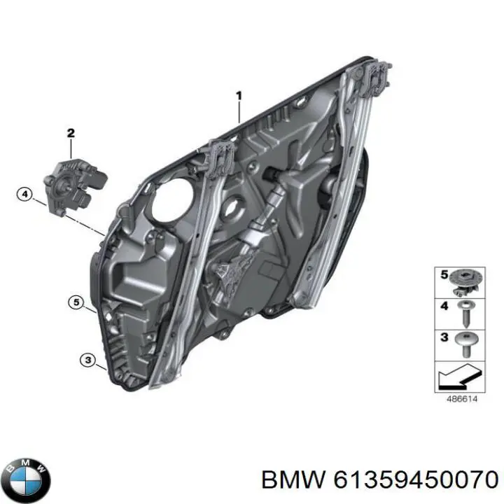 61359479072 BMW Мотор склопідйомника дверей передніх, правих