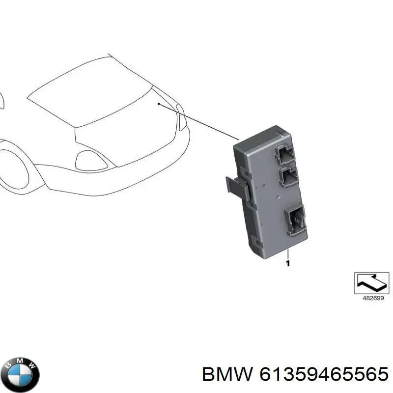 Купити 61355A19DB4 BMW 