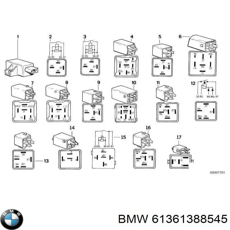 61361388545 BMW Реле покажчиків поворотів