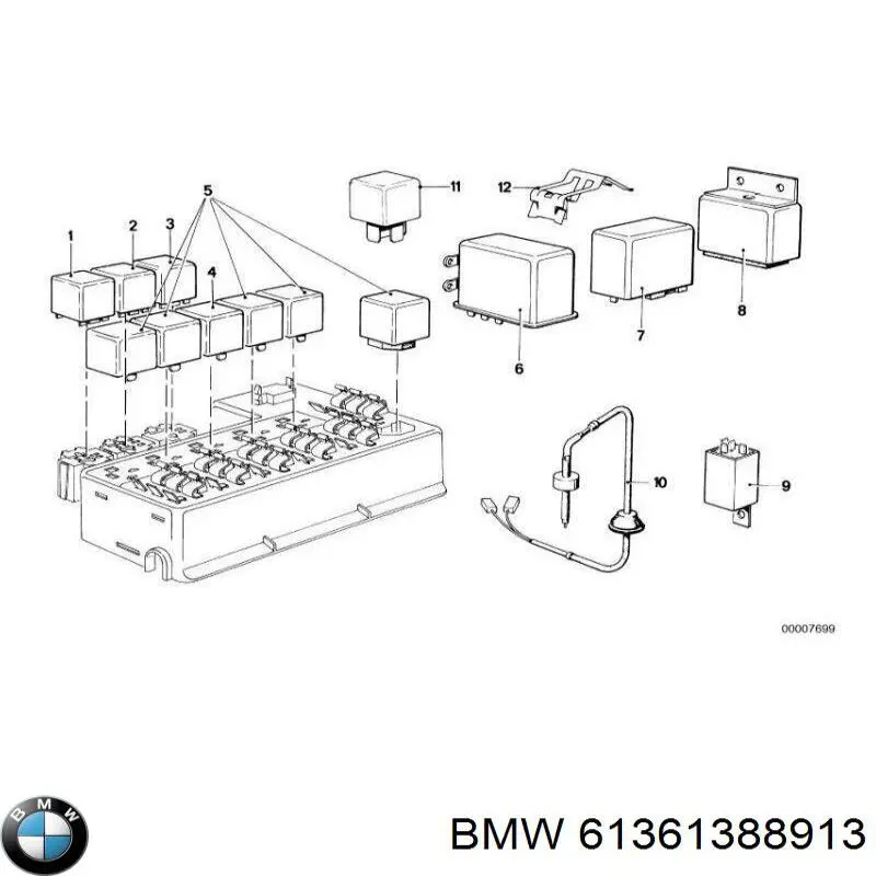 61361388913 BMW Блок перемикання кондиціонера