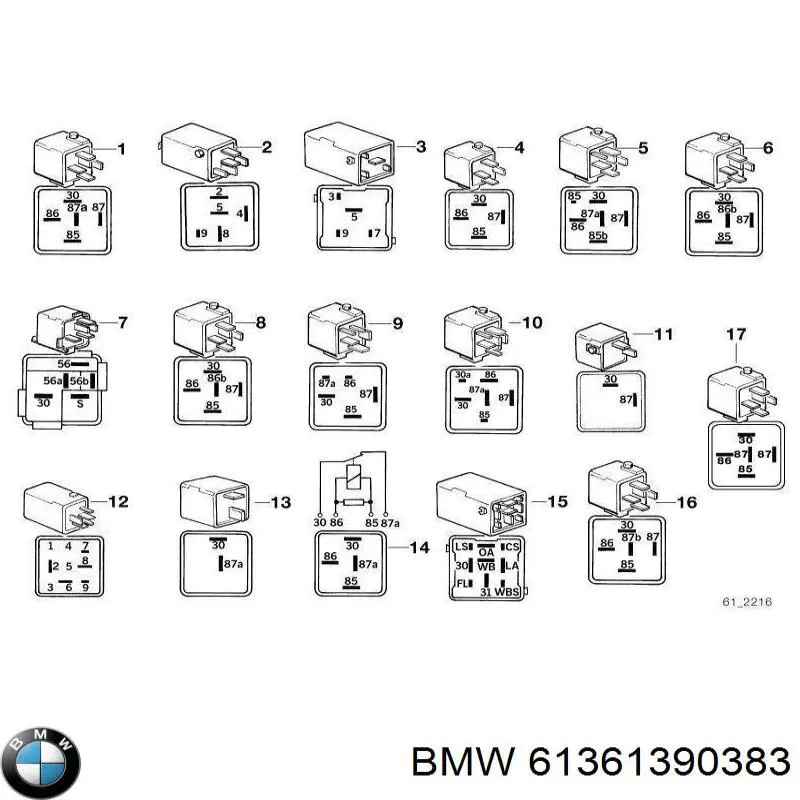  BMW 61361390383 ціна, від 9.92 USD