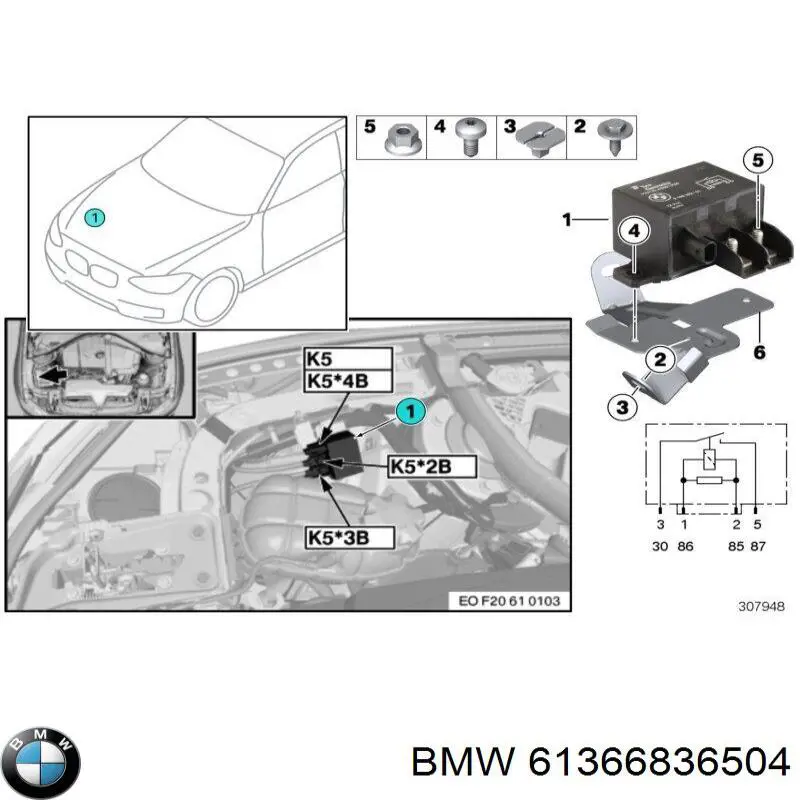 Автомобільні реле поворотів BMW 61366836504 ціна, від 25.34 USD