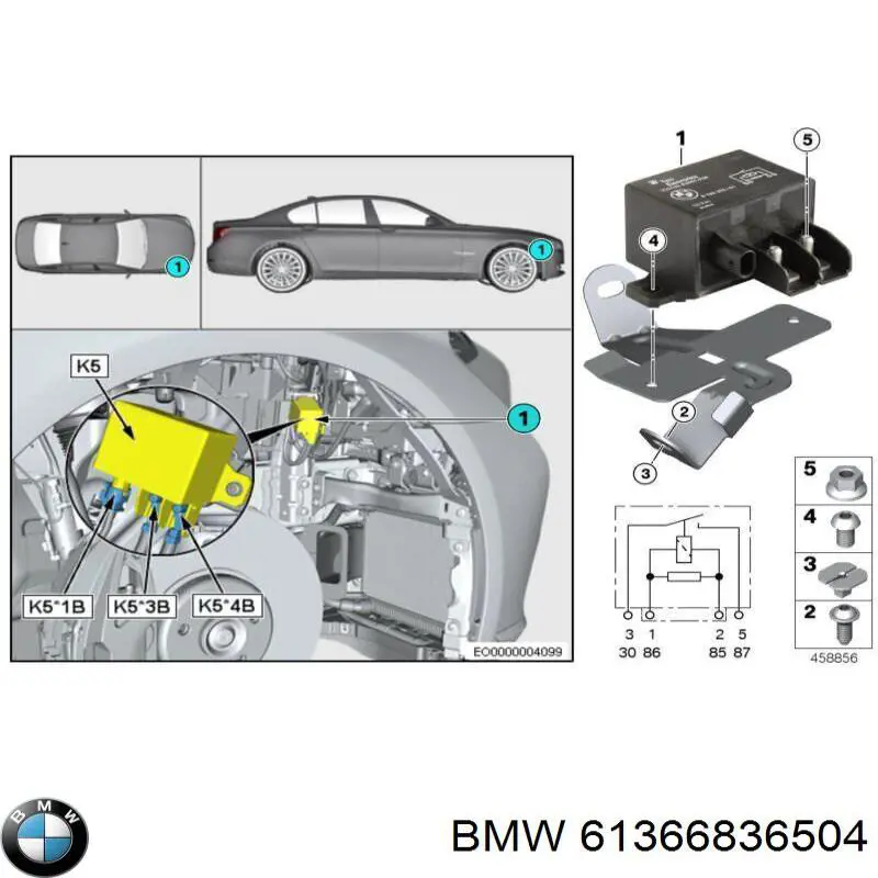 Купити 61366836504 BMW Реле поворотів