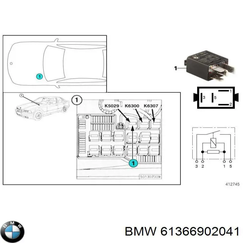 Купити 61366902041 BMW 